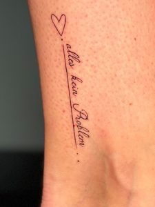 Schriftzug, Fineline Tattoo, Simple, Typografie