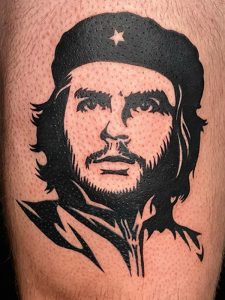 Che Guevara Portrait, Kuba, Stencil Tattoo, Schablonentattoo